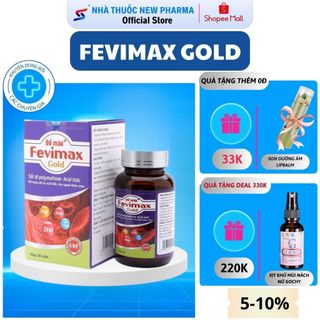 Bổ Máu Fevimax Gold Bổ Sung Sắt Cho Người Thiếu Náu Não, Phụ Nữ Mang Thai - 30 Viên