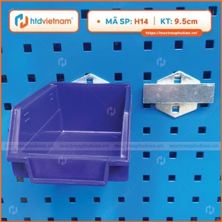 Móc dụng cụ cài khay nhựa H14, Móc treo hộp nhựa đồ nghề trên bảng treo dụng cụ