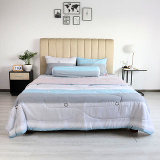 Bộ 5 món drap, áo gối kèm mền Jun Store họa tiết thiên nhiên nhiều kích cỡ màu C02