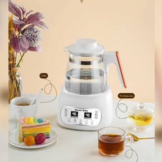 [Bảo hành 18 tháng] [Tặng khay hâm sữa] Bình Đun Nước Pha Sữa Dung Tích 1300ml Doomi Baby - Do005