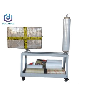 Bàn xoay quấn màng pe đa năng, linh hoạt. Xoay 360 độ, sử dụng được tất cả cuộn pe lớn nhỏ.