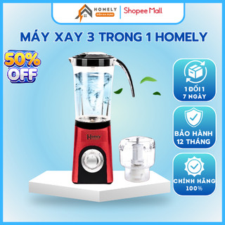Máy Xay Đa Năng 3 Trong 1 Homely HL-525 Có 3 Cối Xay Thay Đổi Linh Hoạt, Xay Được Cả Đá Lạnh