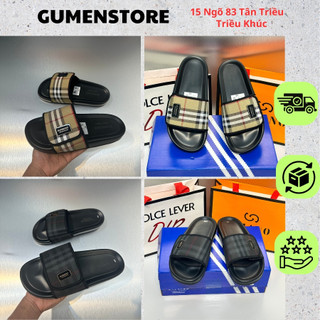 Dép Quai Ngang Nam BBR Gắn Logo Cực Xịn - Dép Lê Nam Nữ Dệt Họa Tiết Chữ Cực Đẹp - size 38 - 43