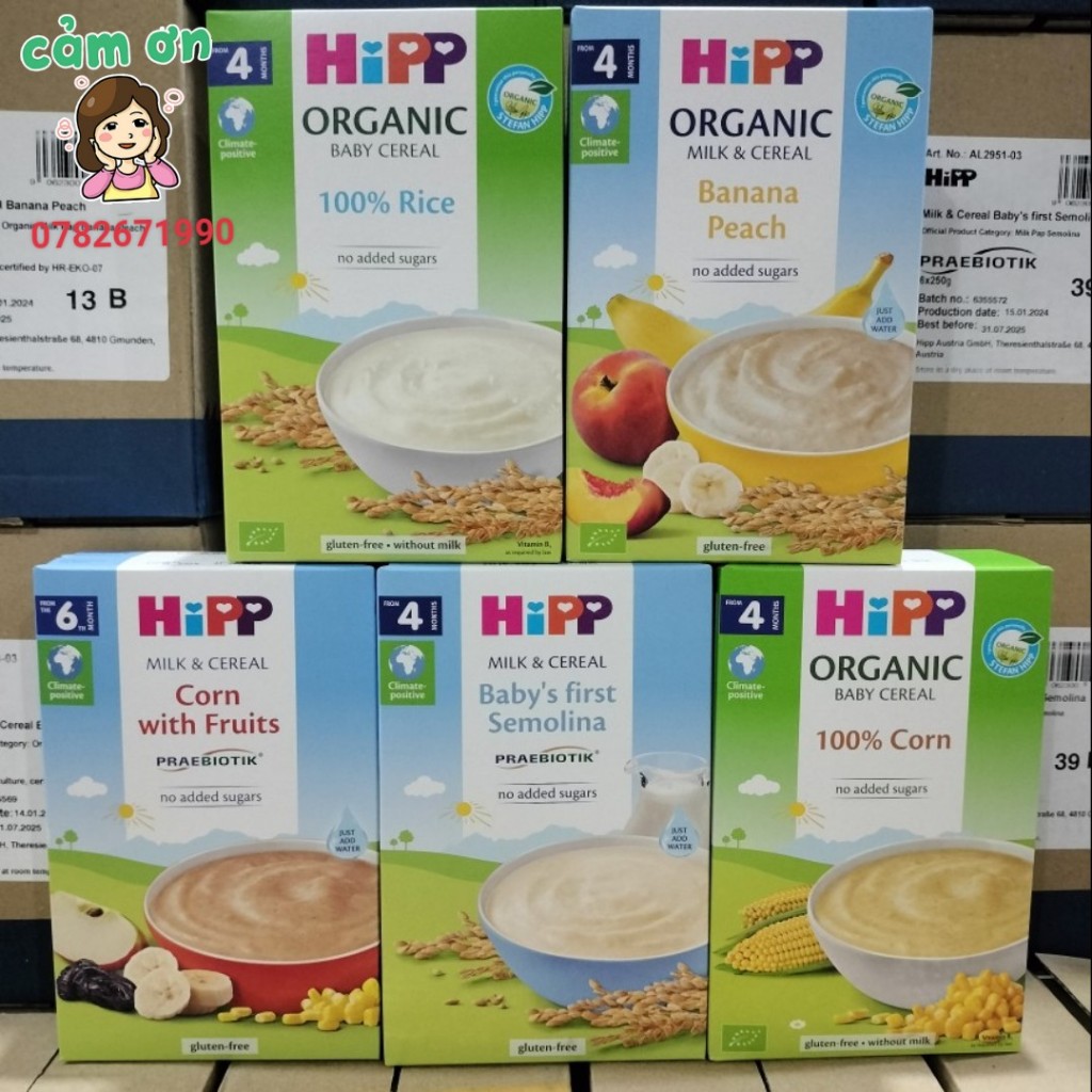[date 31/7/2025] Bột ăn dặm dinh dưỡng sữa - Ăn dặm khởi đầu HiPP Organic 250g