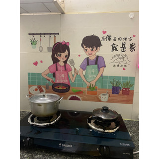 Decal dán bếp, giấy dán bếp cách nhiệt chống dầu mỡ, kích thước