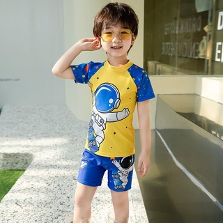 Bộ Bơi Bé Trai Bắp Pop HB2425 Tặng Kèm Mũ Họa Tiết Phi Hành Gia Cho Bé Từ 9-35kg