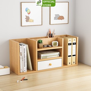 Kệ sách để bàn có hộc để đồ tiết kiệm diện tích phong cách Nordic thương hiệu UNLIMI - GP258
