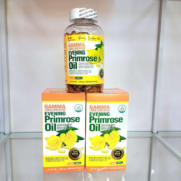 Viên uống hỗ trợ làm đẹp da cân bằng nội tiết tố nữ giảm gãy rụng tóc tinh dầu Hoa Anh Thảo Hàn Quốc Gamma Linolenic