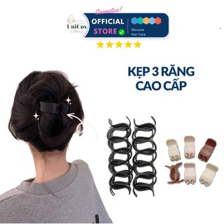 Kẹp Tóc Càng Cua Màu Đen 3 Răng 5 Răng Hàn Quốc - Cặp Búi Cào Tóc Du Lịch Thể Thao Trong Suốt Nhám Bóng Unicos Mall