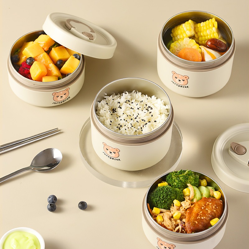 Hộp cơm giữ nhiệt văn phòng lúa mạch Inox 304 chống gỉ cao cấp nhiều ngăn sang trọng lotishop | BigBuy360 - bigbuy360.vn
