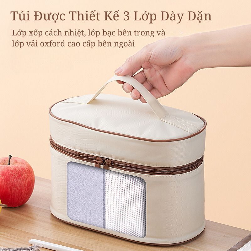 Hộp cơm giữ nhiệt văn phòng lúa mạch Inox 304 chống gỉ cao cấp nhiều ngăn sang trọng lotishop | BigBuy360 - bigbuy360.vn