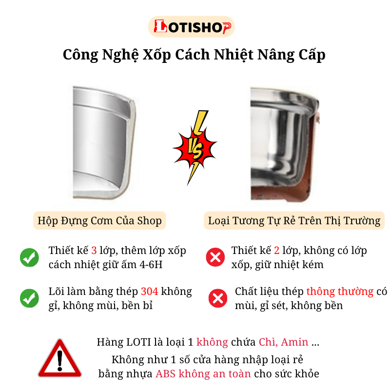 Hộp cơm giữ nhiệt văn phòng lúa mạch Inox 304 chống gỉ cao cấp nhiều ngăn sang trọng lotishop | BigBuy360 - bigbuy360.vn