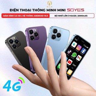 Điện thoại mini màn hình 3inches cảm ứng soyes xs16 mới mạng 4g ram 3gb rom 64gb fullbox-android 10 hỗ trợ 2 sim