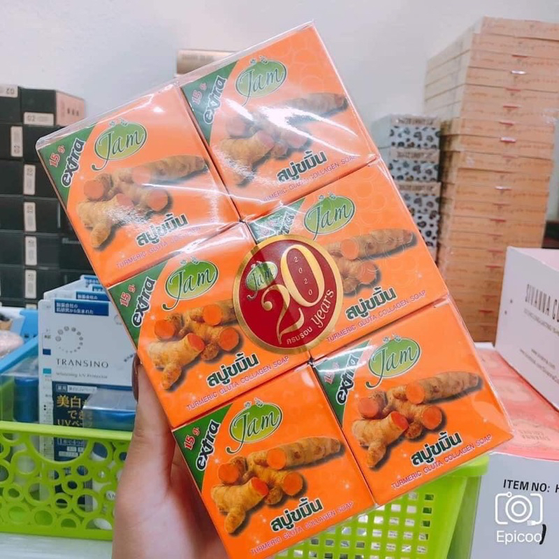 Lốc 12 bánh xà phòng jame nghệ Thái Lan