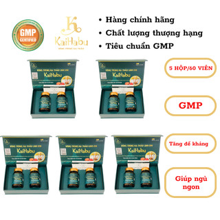 Combo 5 hộp Viên uống Đông trùng hạ thảo linh chi KaiHabu
