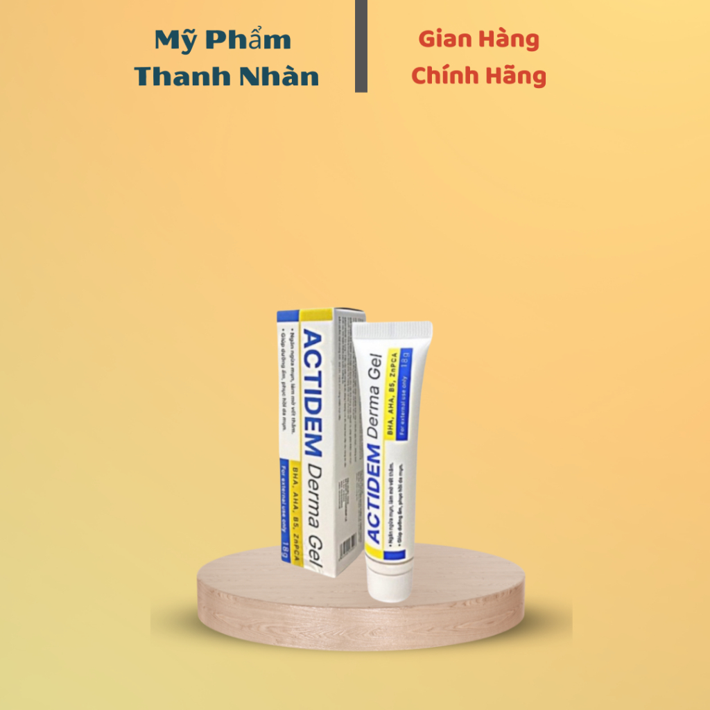 Actidem Derma Gel giảm mụn mờ thâm mụn ngăn ngừa mụn tái phát 18 gram