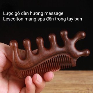 Lược gỗ đàn hương Lokykin chải tóc có tác dụng massage đầu, gỡ rối tóc dành cho cả nam và nữ