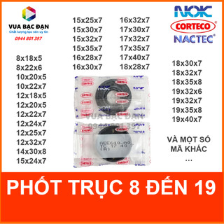 [Phớt] Phốt chặn dầu NOK NACTEC Nhật đủ size 12x25x7 12x32x7 15x30x7 15x35x7 16x28x7 16x32x7 17x40x7 18x28x7 19x35x8