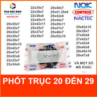 [Phớt] Phốt chặn dầu NOK NACTEC Nhật trục 2x đủ size 20x47x7 20x52x8 25x40x7 25x42x8 25x52x10 25x62x10 26x38x7 27x47x11