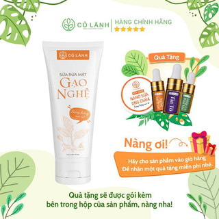 Sữa rửa mặt gạo nghệ Cỏ Lành 100G - Làm sạch sâu da, hỗ trợ làm mờ thâm, giúp da mềm mịn.