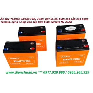 Bộ 4 ắc quy xe đạp điện 48v-30ah yamato empire pro dòng ắc quy cao cấp nặng cân