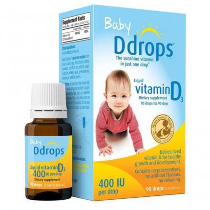 Baby Ddrops bổ sung Vitamin D3 cho trẻ sơ sinh 2.5ml (Date 2/2027)