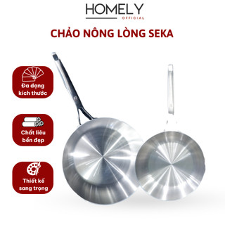 Chảo chống dính cạn lòng Seka SK6030 size 22cm, 26cm, đáy 5 lớp dùng trên mọi loại bếp