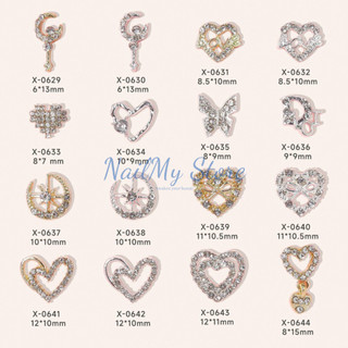 Charm nail, phụ kiện trang trí móng tay, charm trái tim, mặt trăng