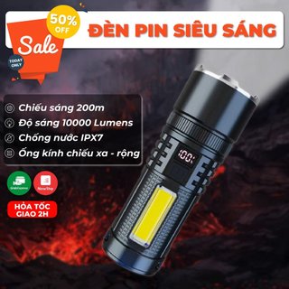 Đèn pin cầm tay siêu sáng chiếu sáng tiện dụng