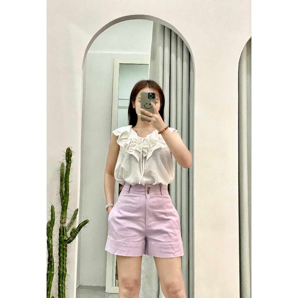 Short WF 2 Nút Chất Kaki Mịn Đẹp KAMI