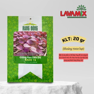 Hạt giống Rau Dền Đỏ Rado 15 (20g~7000 hạt) hiệu Rạng Đông, nảy mầm tốt, trồng quanh năm | Green House
