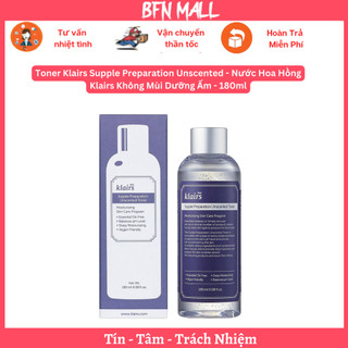 Toner Klairs Supple Preparation Unscented - Nước Hoa Hồng Klairs Không Mùi Dưỡng Ẩm - 180ml