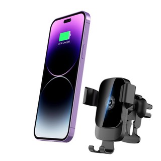 Sạc nhanh 15W không dây giá đỡ điện thoại di động trên ô tô cảm ứng thông minh, phụ kiện nội thất ô tô