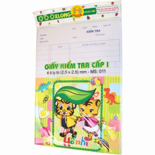Giấy kiểm tra cấp 1 klong, giấy kiểm tra 4 ô ly klong - 011