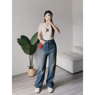 Quần jean trơn basic màu retro envy j110