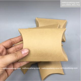 Combo 50 cái hộp đựng quà tặng nhỏ xinh giấy Kraft nâu 8.5x11cm
