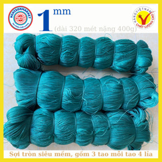 Dây cước màu xanh ngọc 1mm loại tốt cuộn dài 320 mét buộc giàn leo đi biển thả diều
