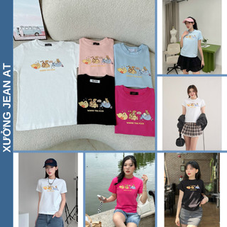 Áo Thun Baby tee , Áo Thun Nữ In Hình Hoạt Hình Dễ Thương  Chữ WINNE THE POON Chất Thun Mềm Mịn Co Dãn Tốt - 649