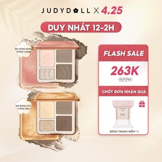 JUDYDOLL Bảng phấn bắt sáng và tạo khối Tự nhiên Lâu trôi Chống nước (hn)
