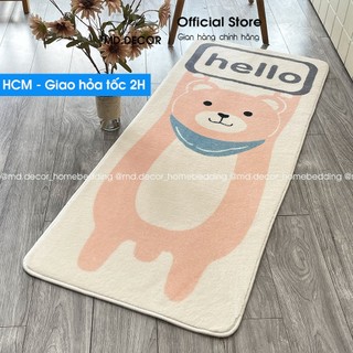 Thảm lót cửa chùi chân MD.Decor - Bedding thấm hút tốt dành cho phòng tắm phòng ngủ nhiều mẫu họa tiết xinh 50x120cm