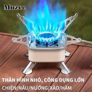 Bếp ga mini du lịch muzee siêu nhỏ gọn xếp gọn được cho dã ngoại cắm trại