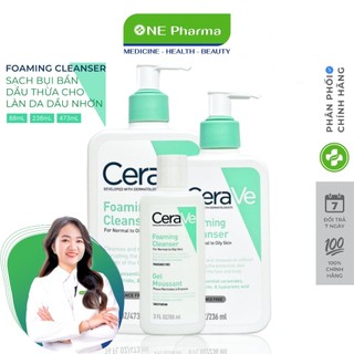 Sữa rửa mặt CeraVe dành cho da thường và da dầu CeraVe Foaming Facial Cleanser