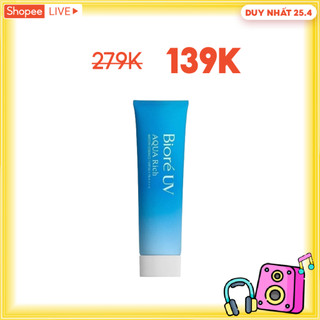 (Livestream 25.04) Essence Chống Nắng Màng Nước Dưỡng Ẩm Biore UV Aqua Rich Watery Essence SPF50+/PA++++ 85G