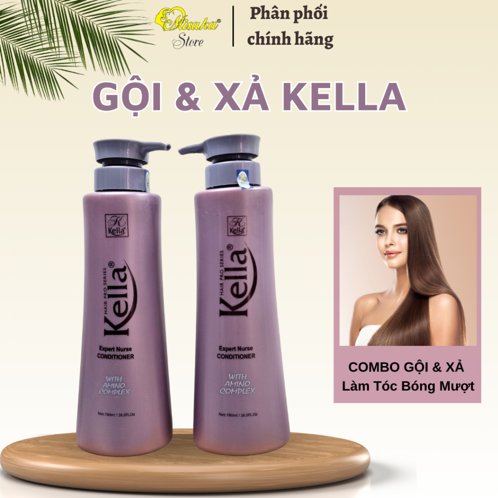 Gội & Xả phục hồi tóc Kella - 780ml
