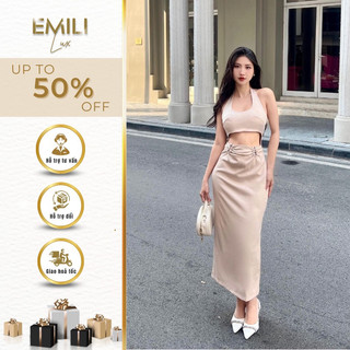 Đầm body khoét eo dự tiếc Emili, đầm body kiểu nữ sang chảnh 