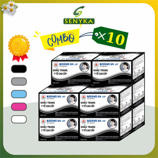 Combo 10 Hộp Khẩu trang y tế 4 lớp Khánh An Loại 1 VIP_x10KAKTL1