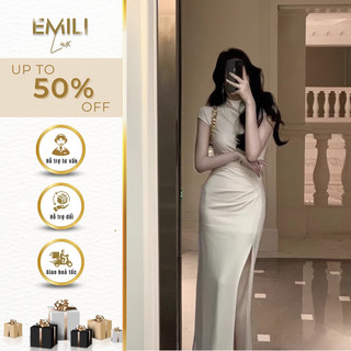 Váy body cổ cao Emili chất thun lạnh, váy đầm dự tiệc sang chảnh