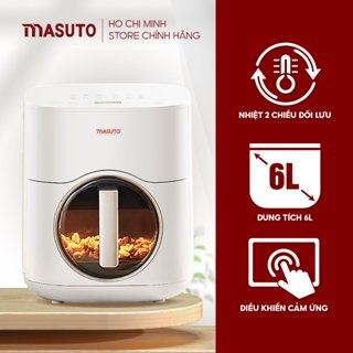 Nồi chiên không dầu Masuto MSQueen 6L màn hình cảm ứng công nghệ đốt 2 tầng đối lưu không cần trở lật, dễ dàng vệ sinh