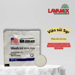 Phân Bón Lá GA3 Viên Sửi | 5g Gibberellic Acid 100%, Kích thích tăng trưởng, phát triển nhanh | Green House