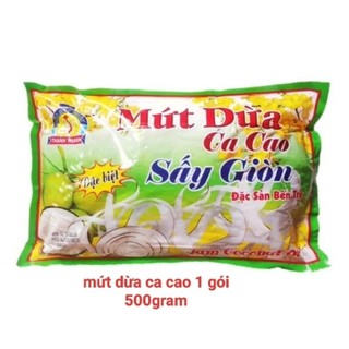 MỨT DỪA CA CAO SẤY GIÒN ĐẶC SẢN BẾN TRE [GÓI 500G]
